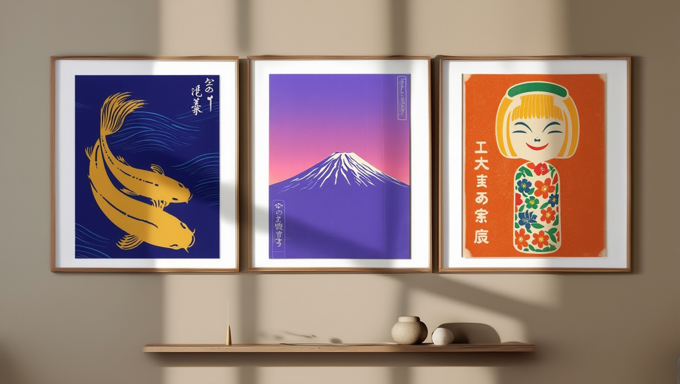Japanese-Inspired – Set of 3 Wall Art Prints