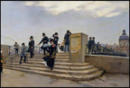 Jean Béraud - A Windy Day on The Pont des Arts - Hakyarts