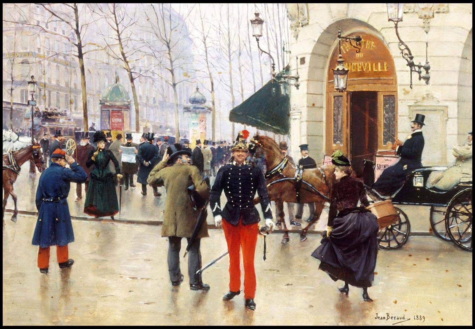 Jean Béraud - Le Boulevard des Capucines et le Théâtre du Vaudeville - Hakyarts