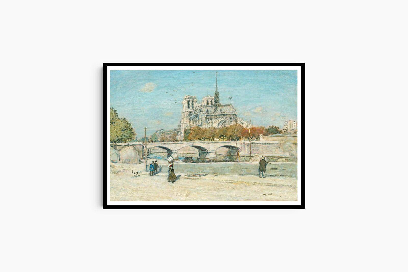 Jean Francois Raffaelli - Notre Dame Seen from the Quai de la Tournelle - Hakyarts