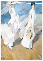 Joaquín Sorolla - Strolling along the Seashore - Hakyarts