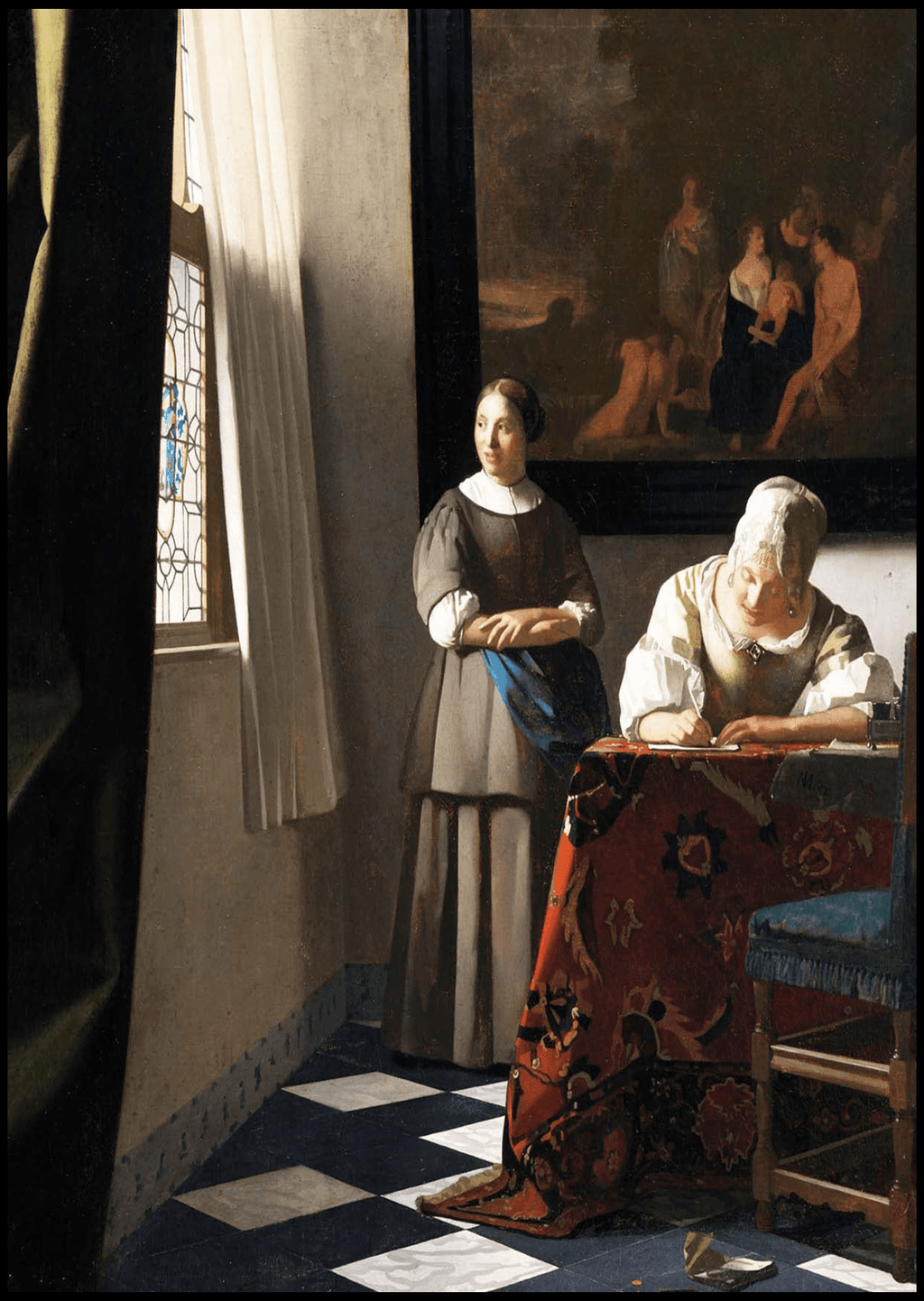 Johannes Vermeer - Lady Writing a Letter with her Maid