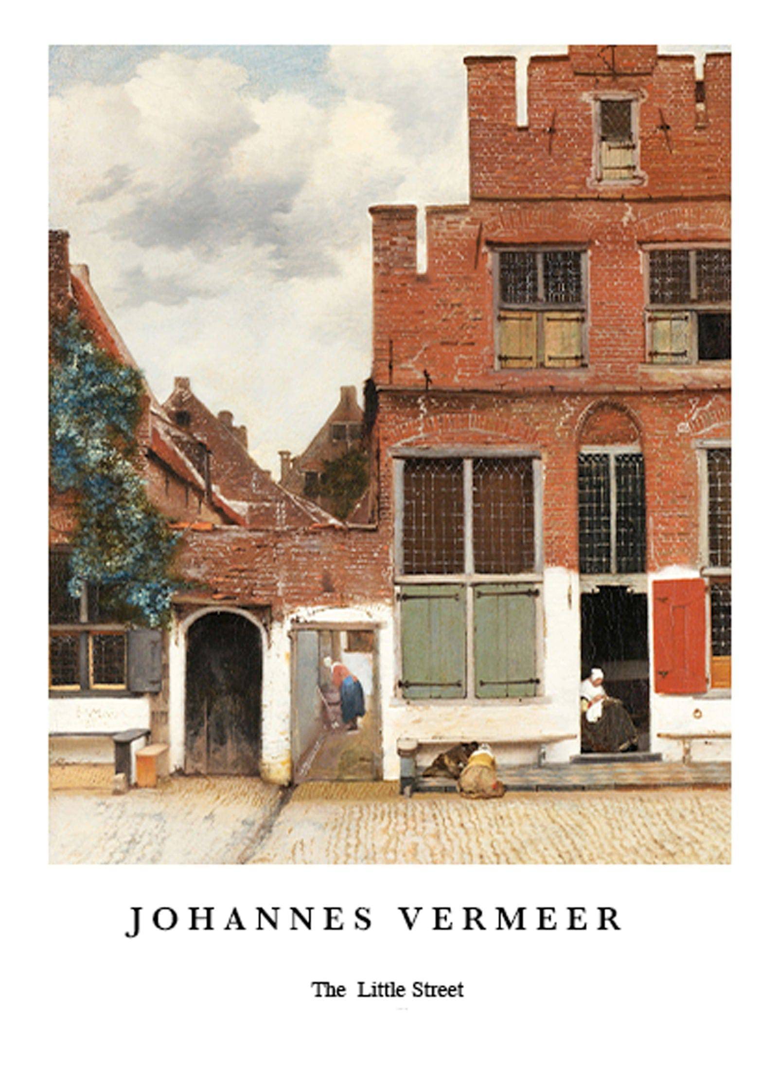 Johannes Vermeer - The Little Street Poster