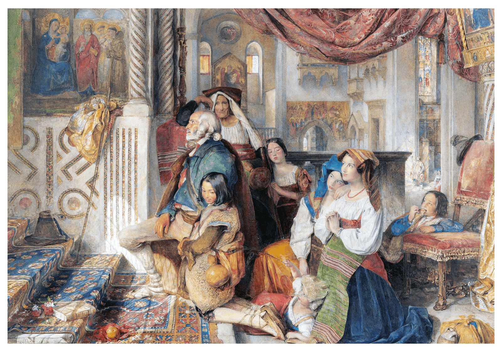 John Frederick Lewis - Roman Pilgrims - Hakyarts