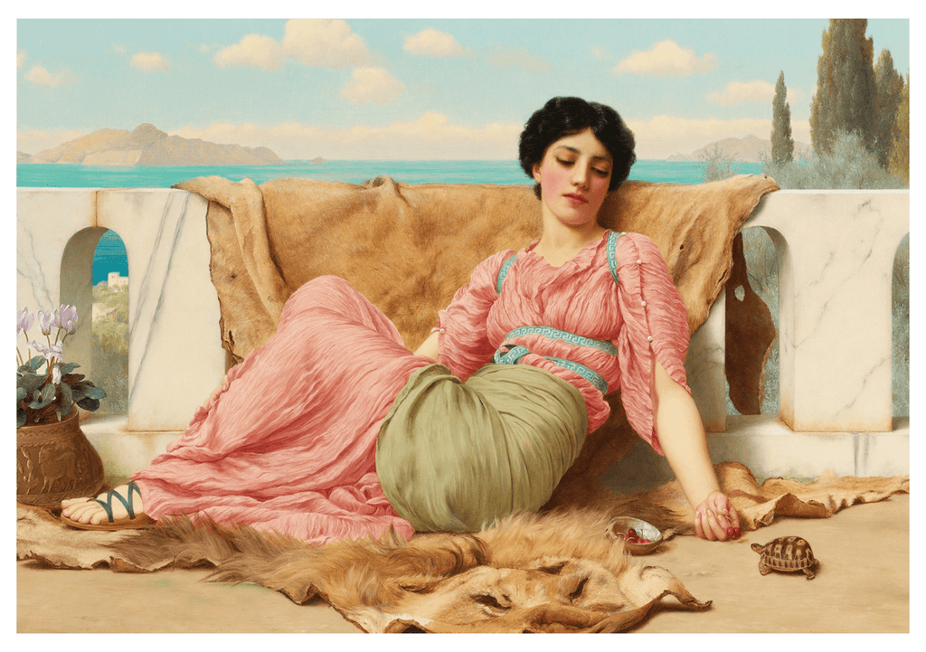 John William Godward - The Quiet Pet - Hakyarts
