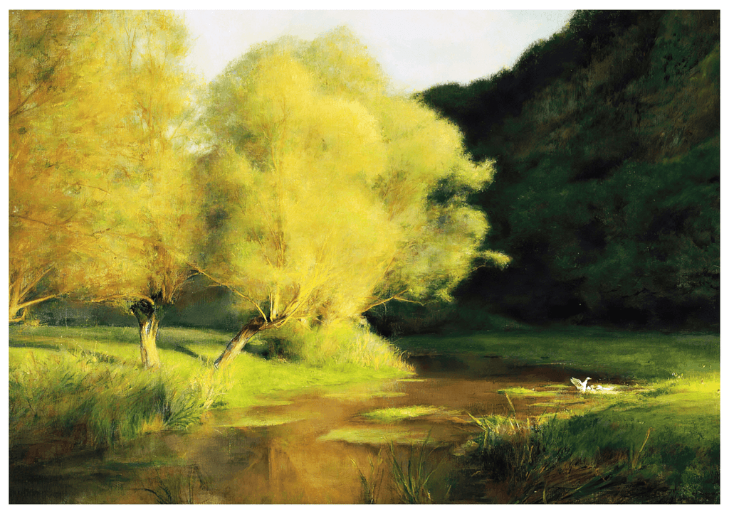 John William Godward - Willows by a Stream - Hakyarts