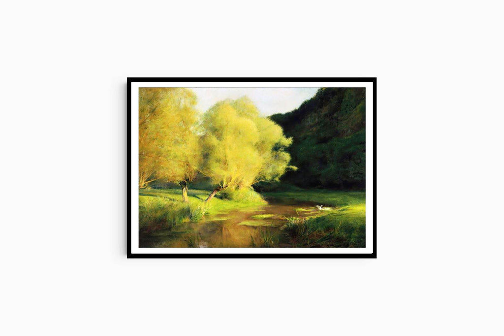 John William Godward - Willows by a Stream - Hakyarts