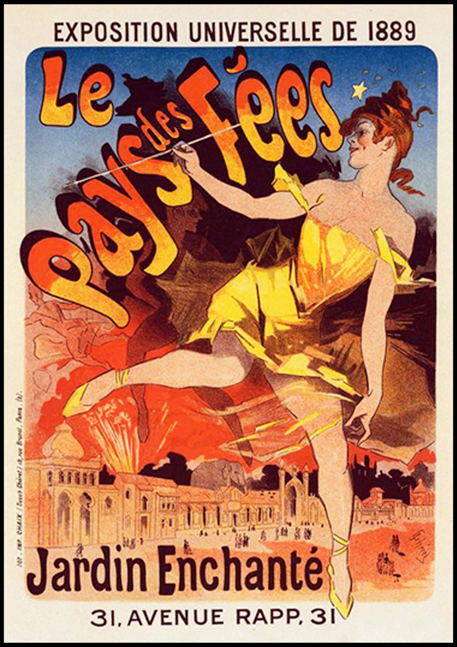 Le Pays des Fées by Jules Chéret – Belle Époque Fairy Tale Poster Art Print