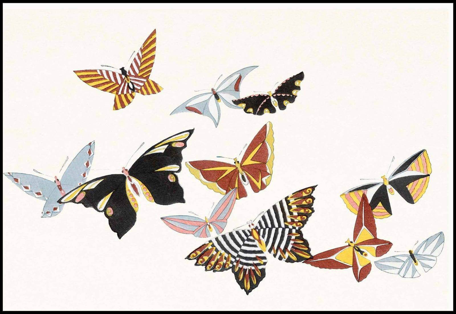 Kamisaka Sekka - Japanese Butterfly - Hakyarts