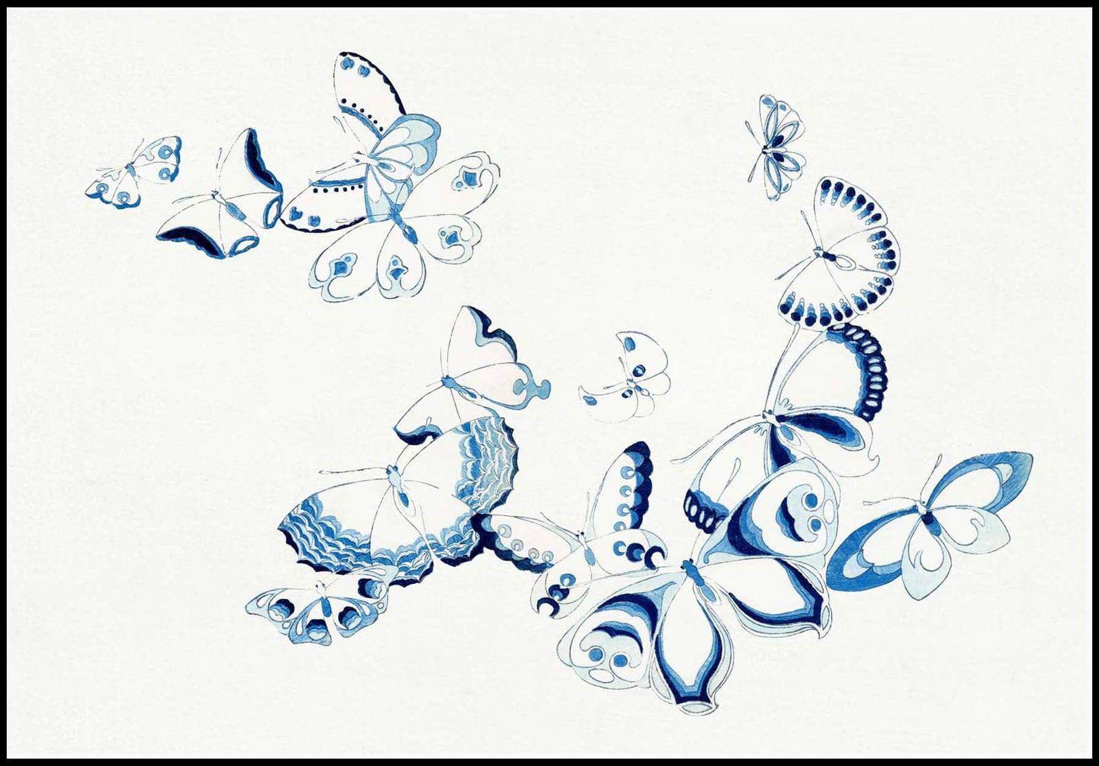 Kamisaka Sekka - One Thousand Butterflies - Hakyarts