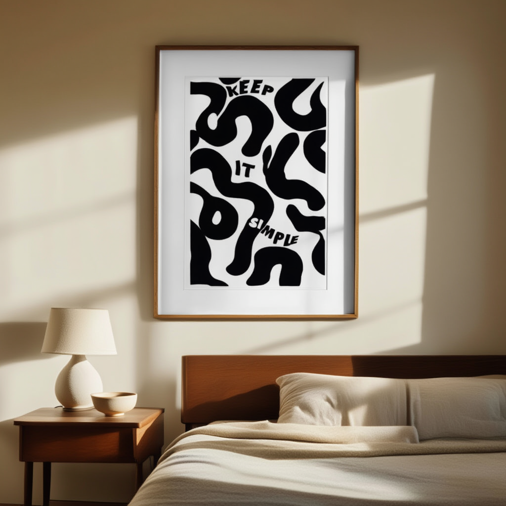 Keep It Simple – Minimalist Typographic Wall Art Print