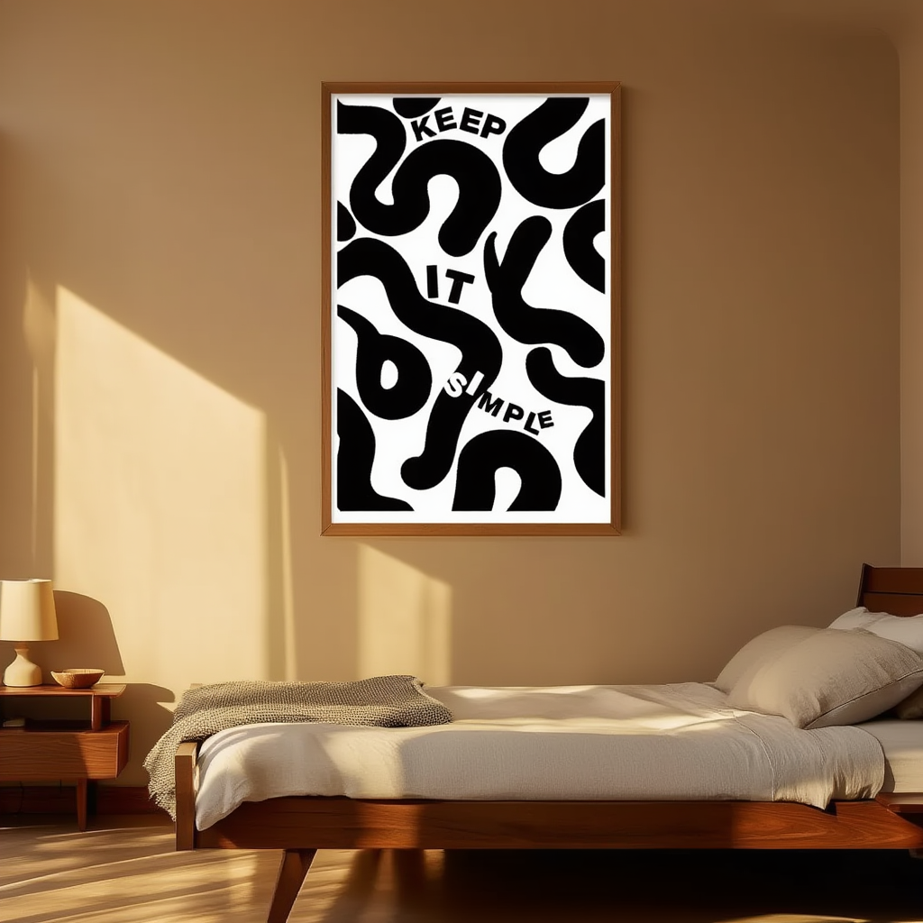 Keep It Simple – Minimalist Typographic Wall Art Print