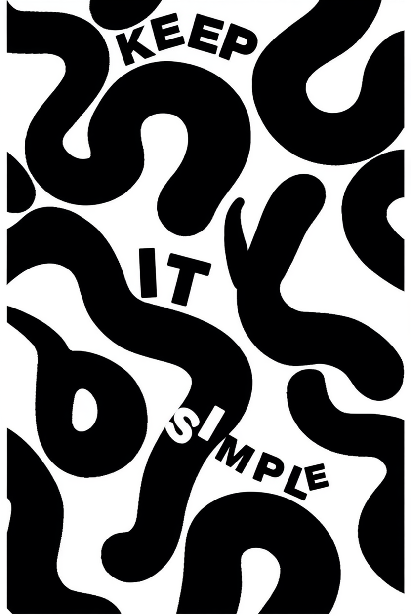 Keep It Simple – Minimalist Typographic Wall Art Print