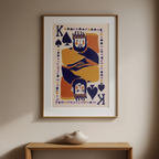King of Spades – Minimalist Playing Card Wall Art Print