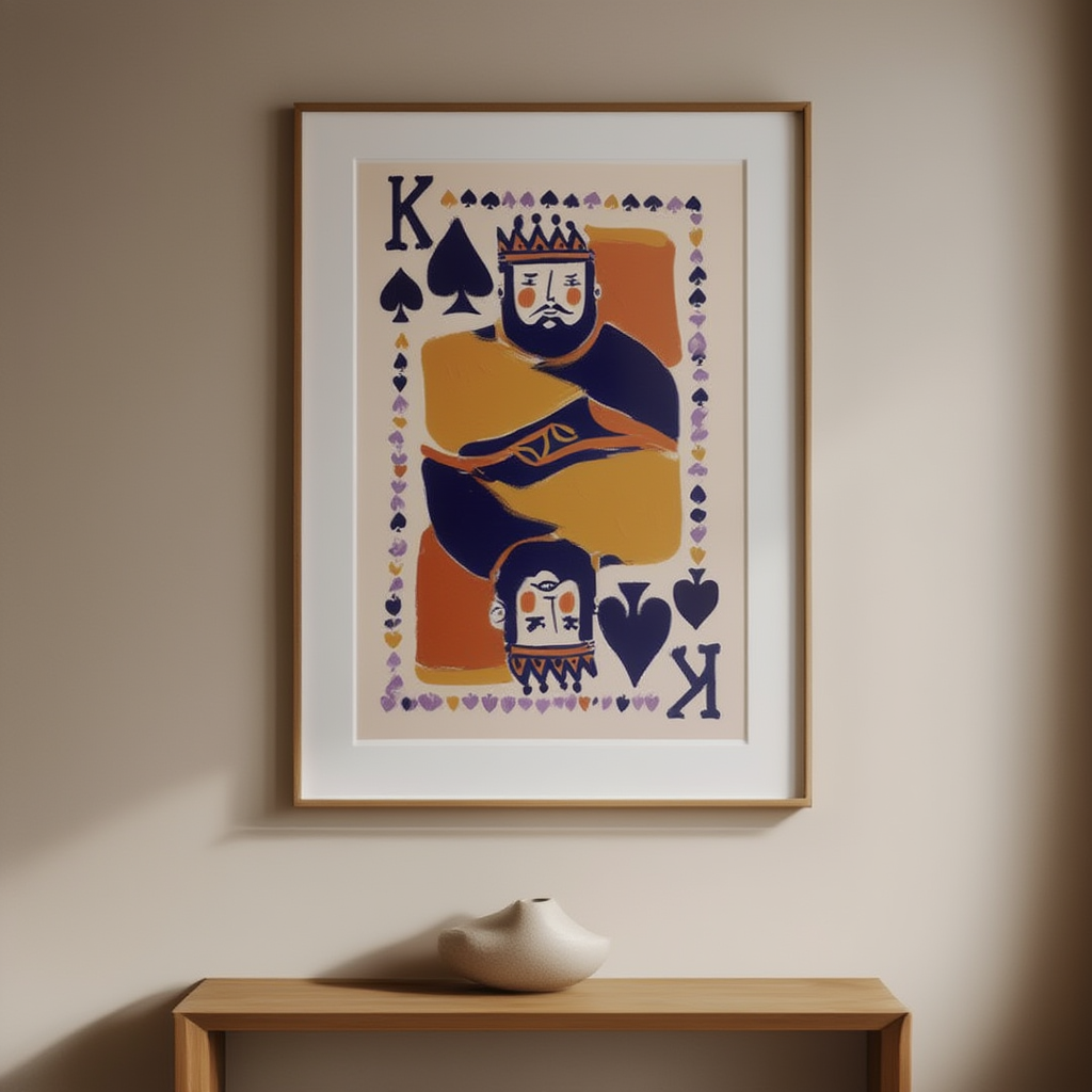King of Spades – Minimalist Playing Card Wall Art Print