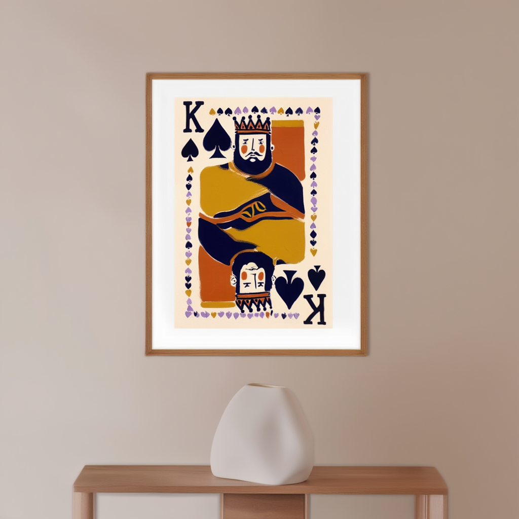 King of Spades – Minimalist Playing Card Wall Art Print