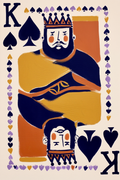 King of Spades – Minimalist Playing Card Wall Art Print