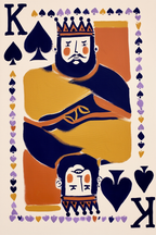 King of Spades – Minimalist Playing Card Wall Art Print