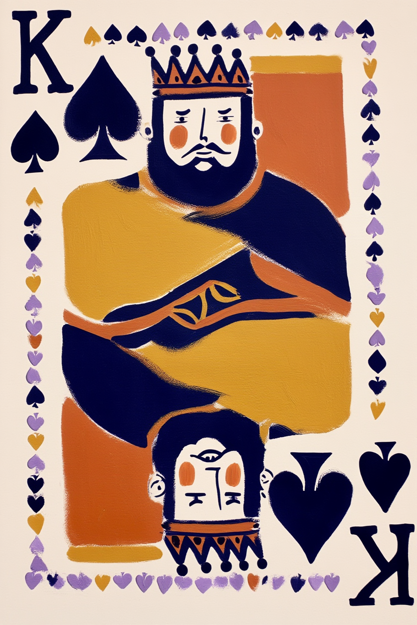 King of Spades – Minimalist Playing Card Wall Art Print