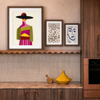 Set of 3 Wall Art Prints – Linear Essence, Graceful Presence & Flowing Curl Figurative Collection