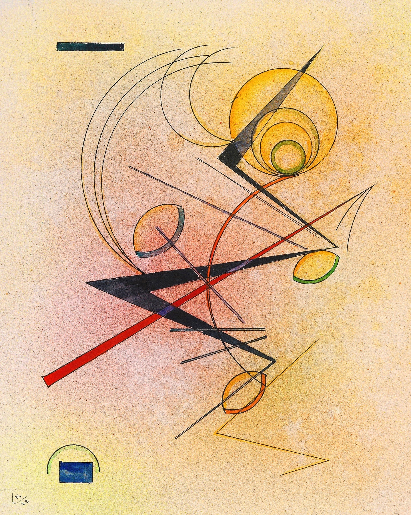 Kleines Warm (1928) by Wassily Kandinsky – Abstract Modern Art Print