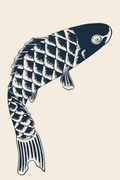 Carpe koï – Mori Yūzan Art Print