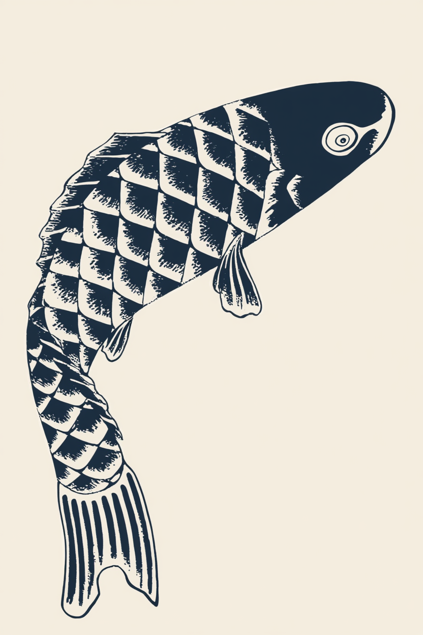 Carpe koï – Mori Yūzan Art Print