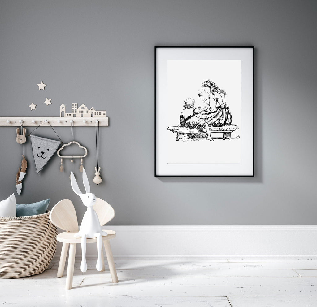 Lady Teaching A Child