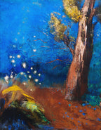 La mort de Bouddha (c. 1899) by Odilon Redon – Symbolist Spiritual Art Print