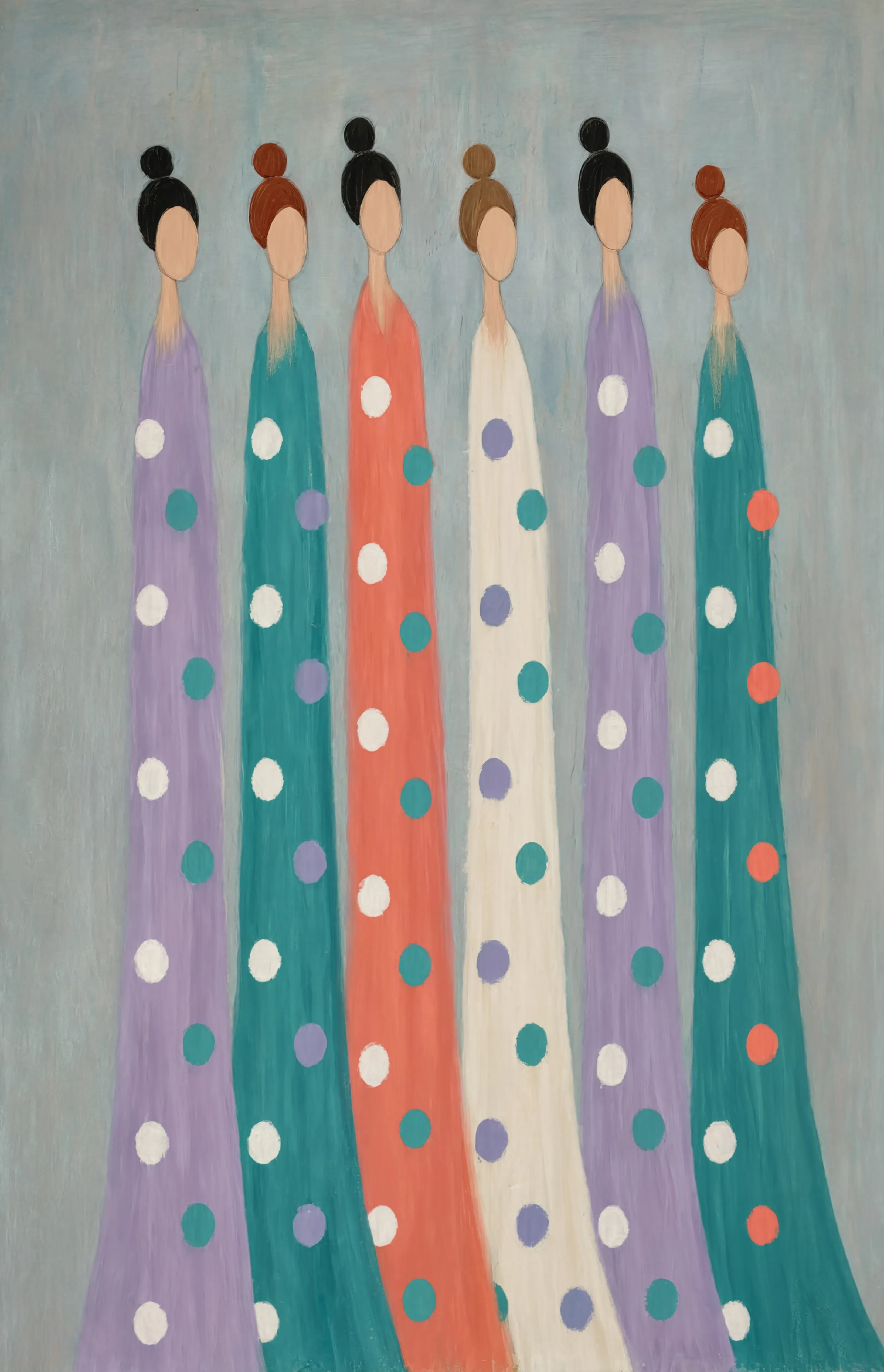 Set of 2 Lavender Coral Figures & Playful Dog Prints | Contemporary Abstract Figurative & Animal Wall Art Set