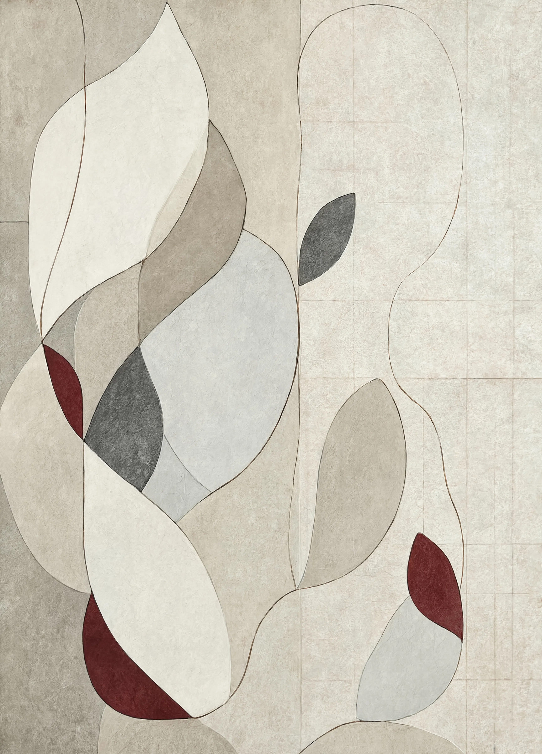 Layered Petal Abstract | Contemporary Abstract Floral Art Print
