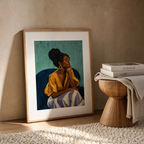 Serene Black Woman | Scandinavian Art Print