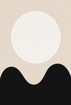 Set of 2 Hourglass Circle | Scandinavian Minimalist Wall Art Prints