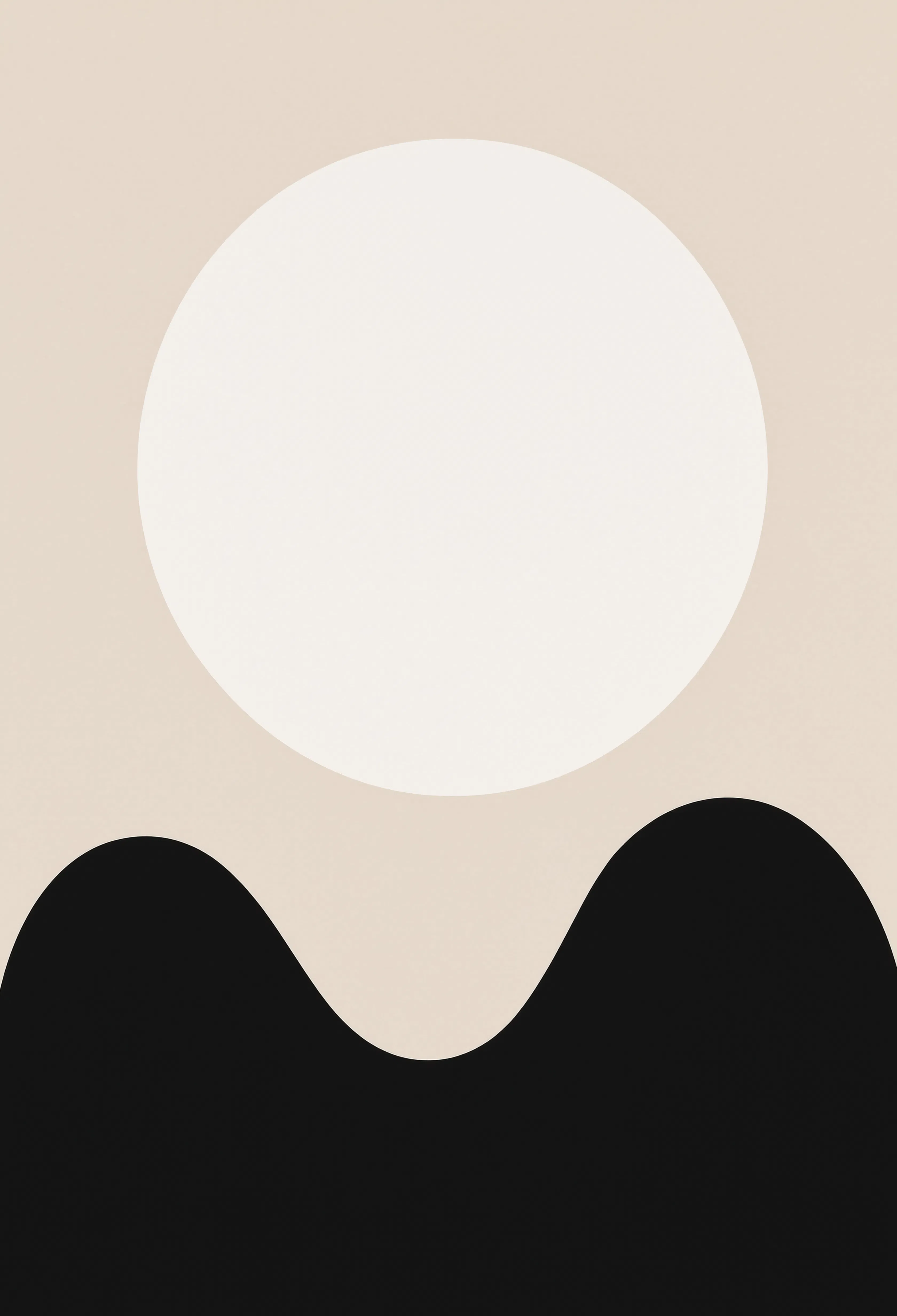 Set of 2 Hourglass Circle | Scandinavian Minimalist Wall Art Prints
