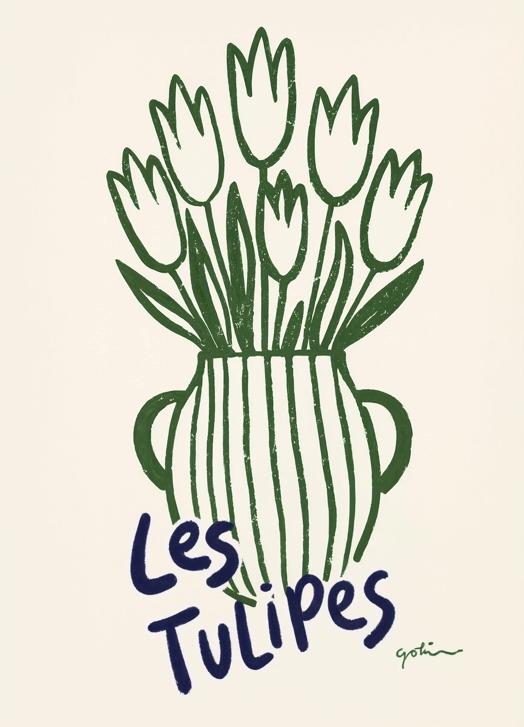 Les Tulipes | Contemporary Botanical Floral Wall Art