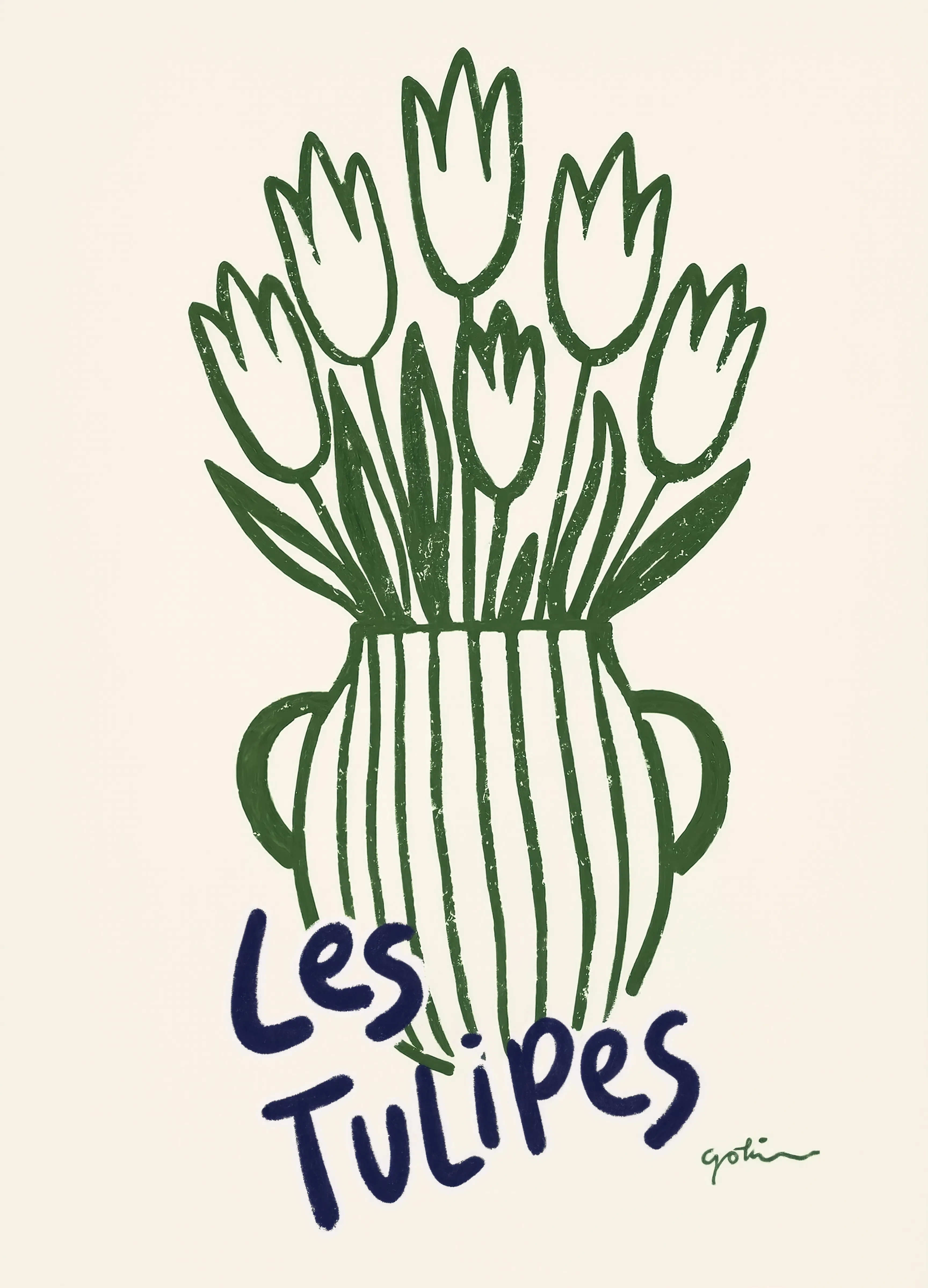 Les Tulipes | Contemporary Botanical Floral Wall Art