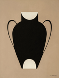 Light Brown Vase Variation | Contemporary Still Life Wall Art Print