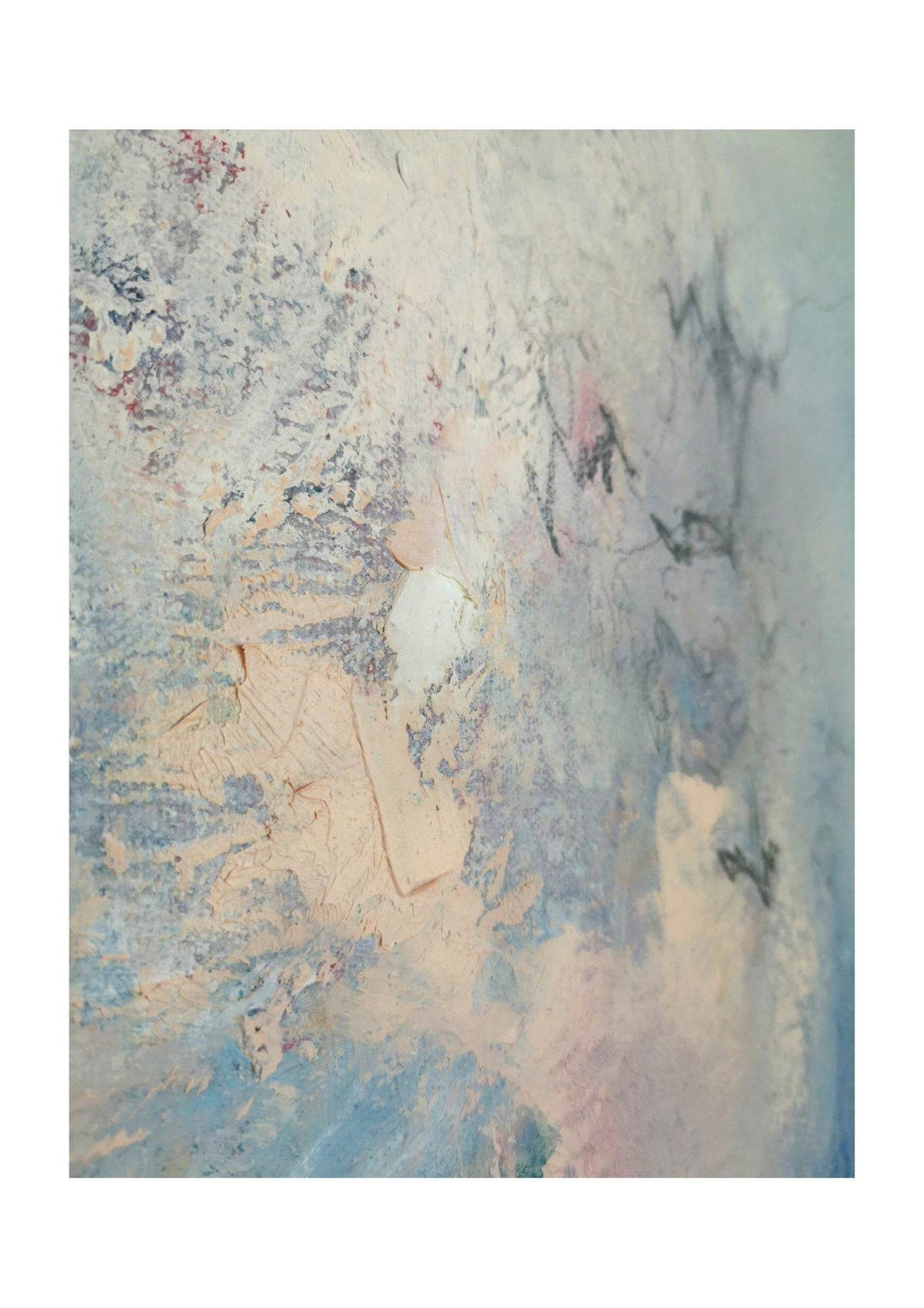 Light Blue Brush Strokes Poster - Hakyarts