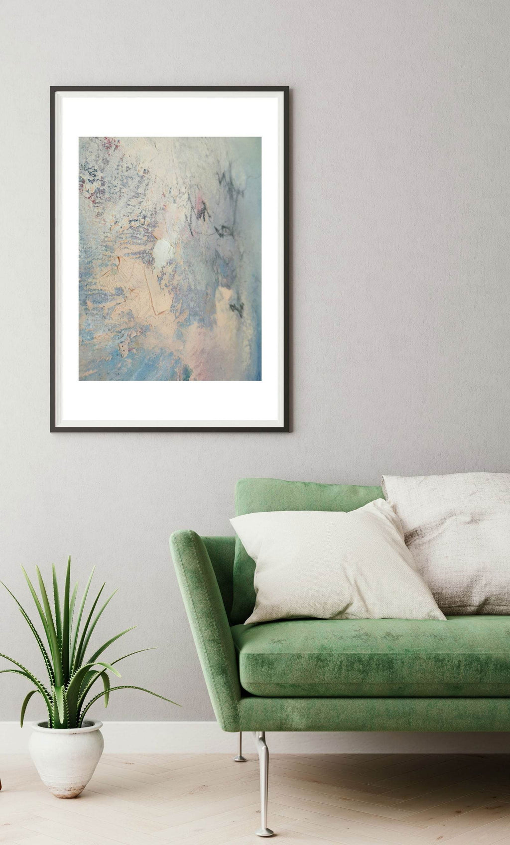 Light Blue Brush Strokes Poster - Hakyarts