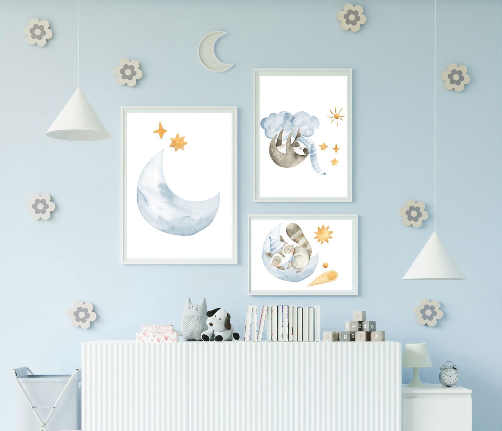 Light Blue Half Moon