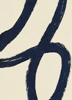 Set of 6 Abstract Wall Art Prints | Navy, Beige, Black and Contemporary Figures