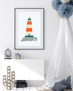 Lighthouse Illustration Poster