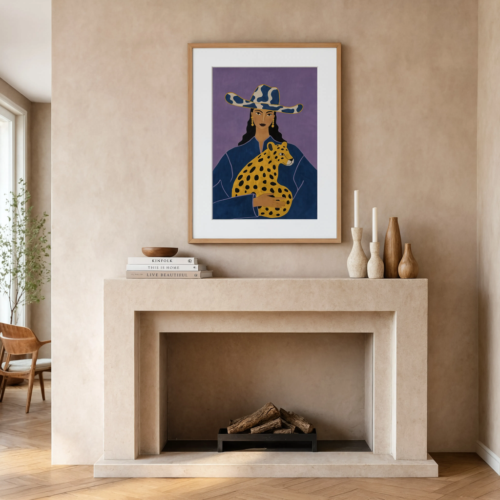 Stunning Black Woman Folklore Cowgirl Collection | Contemporary Wall Art
