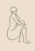 Set of 3 Green Figurative Nordic Gallery | Scandinavian Minimalist Wall Art Prints
