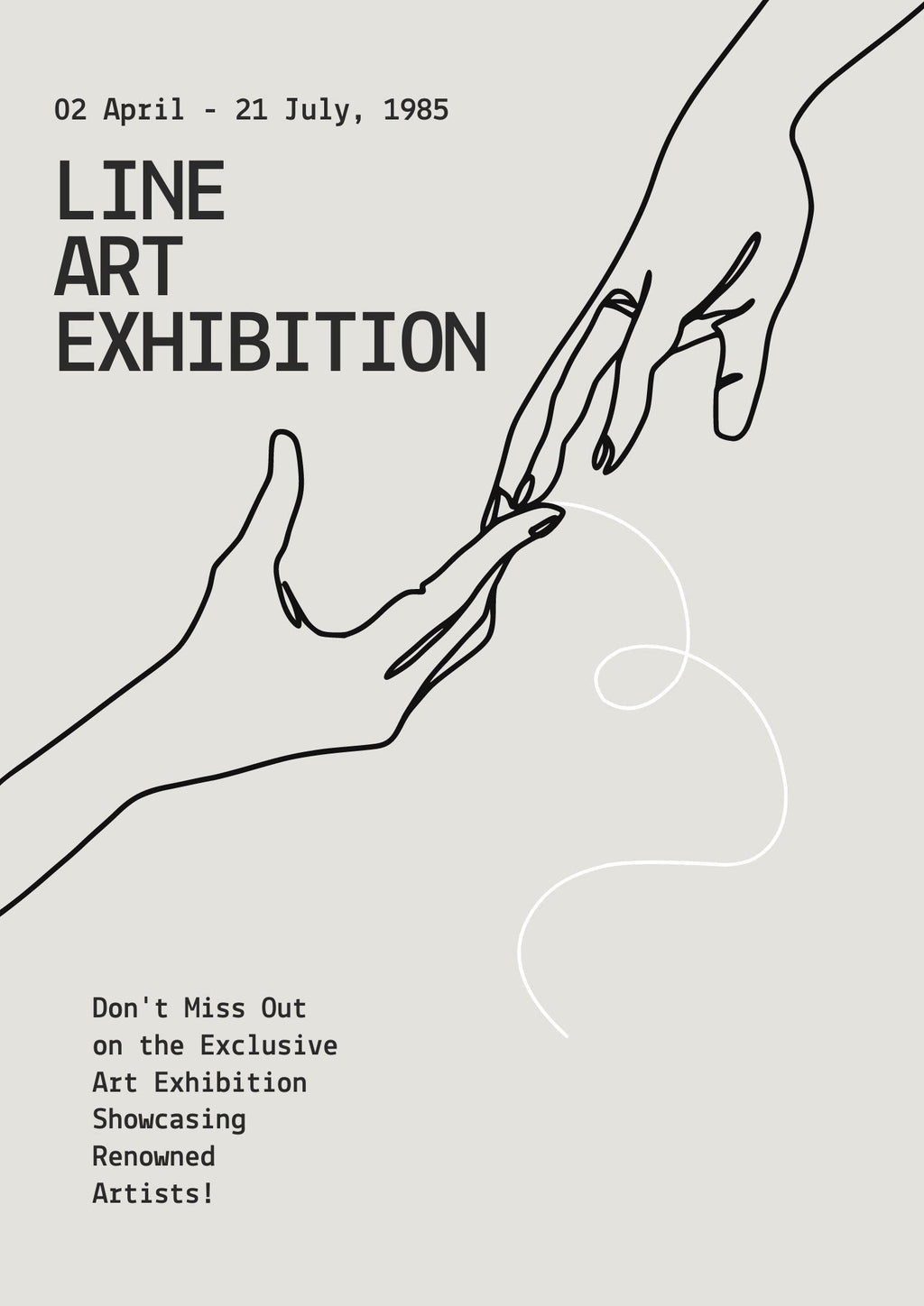 Line Art Exhibition Poster