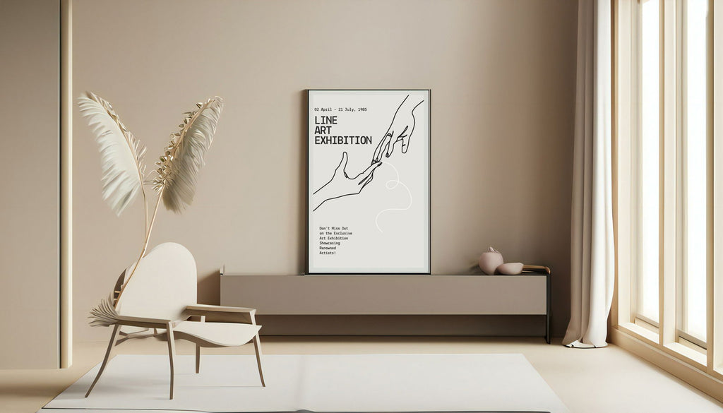 Line Art Exhibition Poster