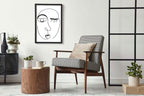 Line Art Woman Face No 2 Poster - Hakyarts