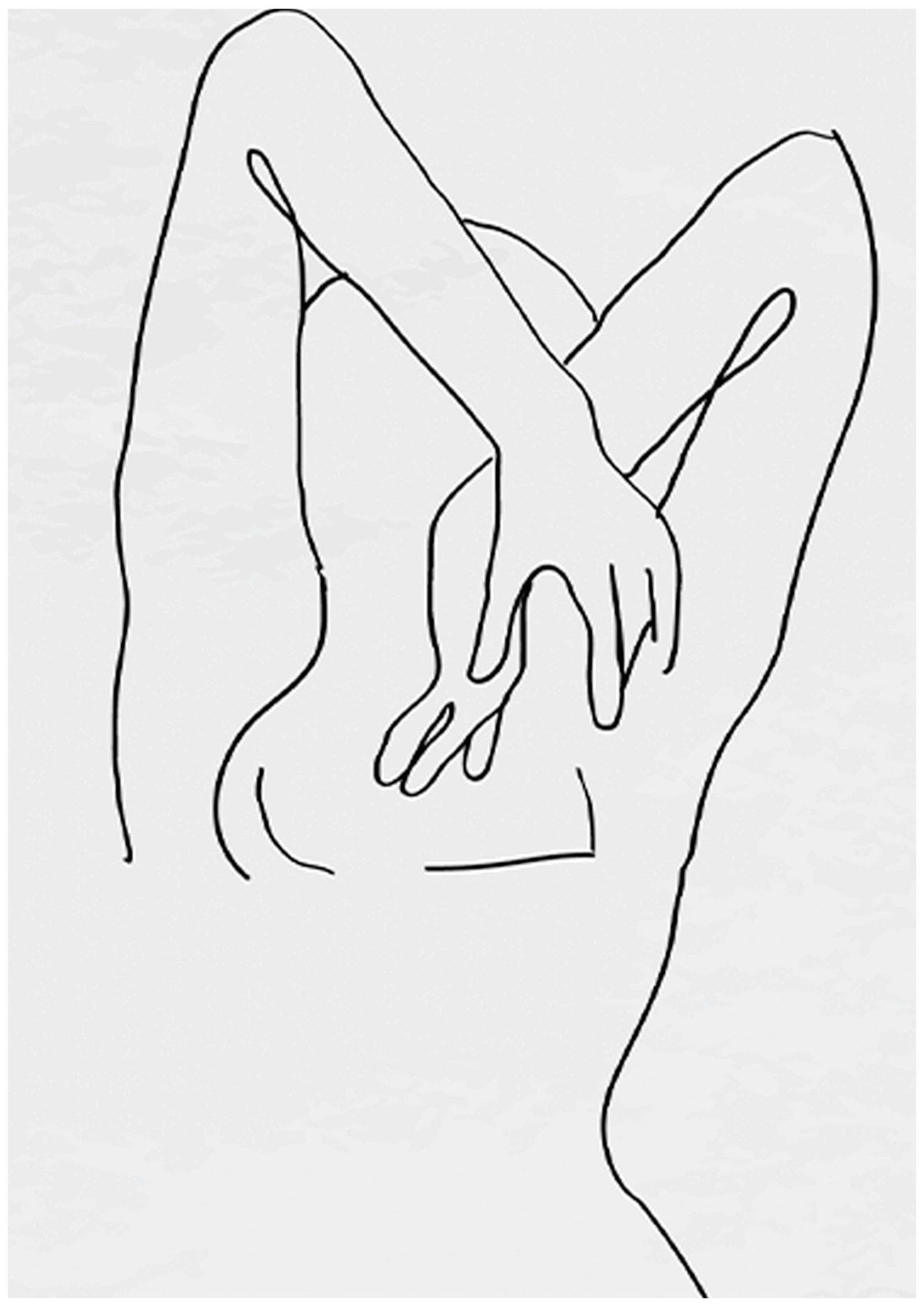 Line Art Woman Poster - Hakyarts