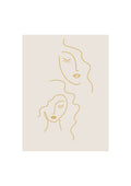 Line Art Women Faces Poster - Hakyarts