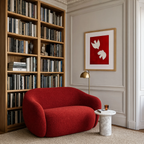 Two Doves in Red | Contemporary Bird Wall Art